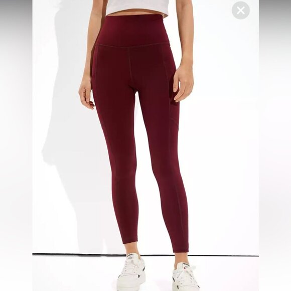 AE The Everything Pocket Highest Waist Legging Maroon - Picture 3 of 15